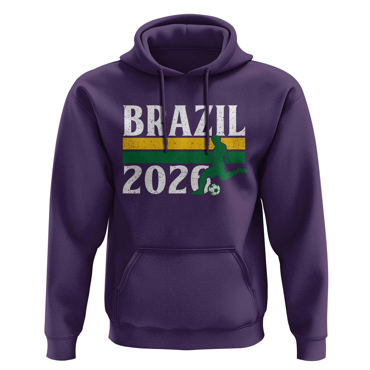 Vintage Brazil 2026 Soccer Player Hoodie Retro Brasil Futbol Football Fans Sports Lover