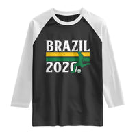 Vintage Brazil 2026 Soccer Player Raglan Shirt Retro Brasil Futbol Football Fans Sports Lover