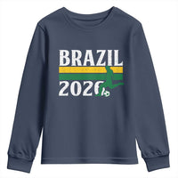 Vintage Brazil 2026 Soccer Player Youth Sweatshirt Retro Brasil Futbol Football Fans Sports Lover
