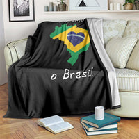 Eu Amo O Brasil Flag Map Throw Blanket I Love Brazil Patriotic Heart Brazilian Pride