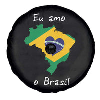 Eu Amo O Brasil Flag Map Spare Tire Cover I Love Brazil Patriotic Heart Brazilian Pride