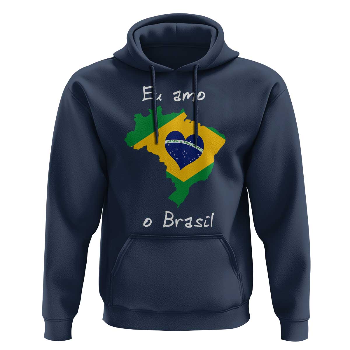 Eu Amo O Brasil Flag Map Hoodie I Love Brazil Patriotic Heart Brazilian Pride
