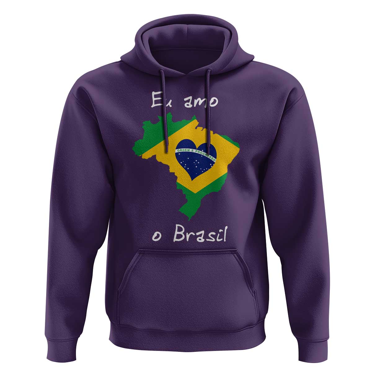 Eu Amo O Brasil Flag Map Hoodie I Love Brazil Patriotic Heart Brazilian Pride