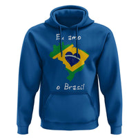 Eu Amo O Brasil Flag Map Hoodie I Love Brazil Patriotic Heart Brazilian Pride