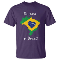 Eu Amo O Brasil Flag Map T Shirt I Love Brazil Patriotic Heart Brazilian Pride