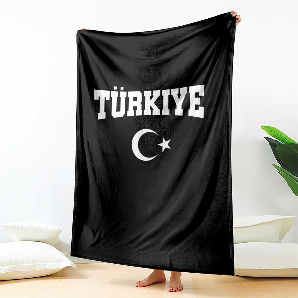 Vintage Proud Türkiye Flag Crescent and Star Throw Blanket Patriotic Turkish Turkey Heritage Pride