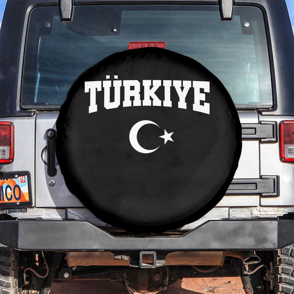 Vintage Proud Türkiye Flag Crescent and Star Spare Tire Cover Patriotic Turkish Turkey Heritage Pride