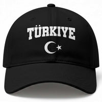 Vintage Proud Türkiye Flag Crescent and Star Baseball Cap Patriotic Turkish Turkey Heritage Pride