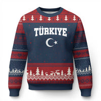 Vintage Proud Türkiye Flag Crescent and Star Ugly Christmas Sweater Patriotic Turkish Turkey Heritage Pride