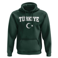 Vintage Proud Türkiye Flag Crescent and Star Hoodie Patriotic Turkish Turkey Heritage Pride