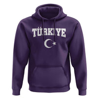Vintage Proud Türkiye Flag Crescent and Star Hoodie Patriotic Turkish Turkey Heritage Pride