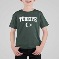 Vintage Proud Türkiye Flag Crescent and Star T Shirt For Kid Patriotic Turkish Turkey Heritage Pride