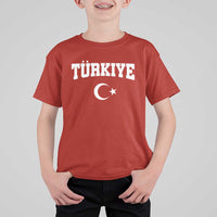 Vintage Proud Türkiye Flag Crescent and Star T Shirt For Kid Patriotic Turkish Turkey Heritage Pride