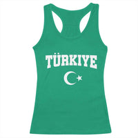 Vintage Proud Türkiye Flag Crescent and Star Racerback Tank Top Patriotic Turkish Turkey Heritage Pride