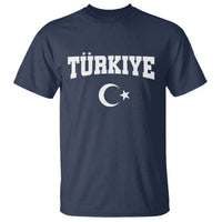 Vintage Proud Türkiye Flag Crescent and Star T Shirt Patriotic Turkish Turkey Heritage Pride
