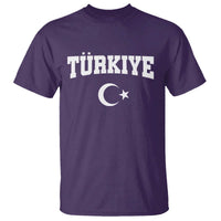 Vintage Proud Türkiye Flag Crescent and Star T Shirt Patriotic Turkish Turkey Heritage Pride