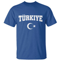 Vintage Proud Türkiye Flag Crescent and Star T Shirt Patriotic Turkish Turkey Heritage Pride