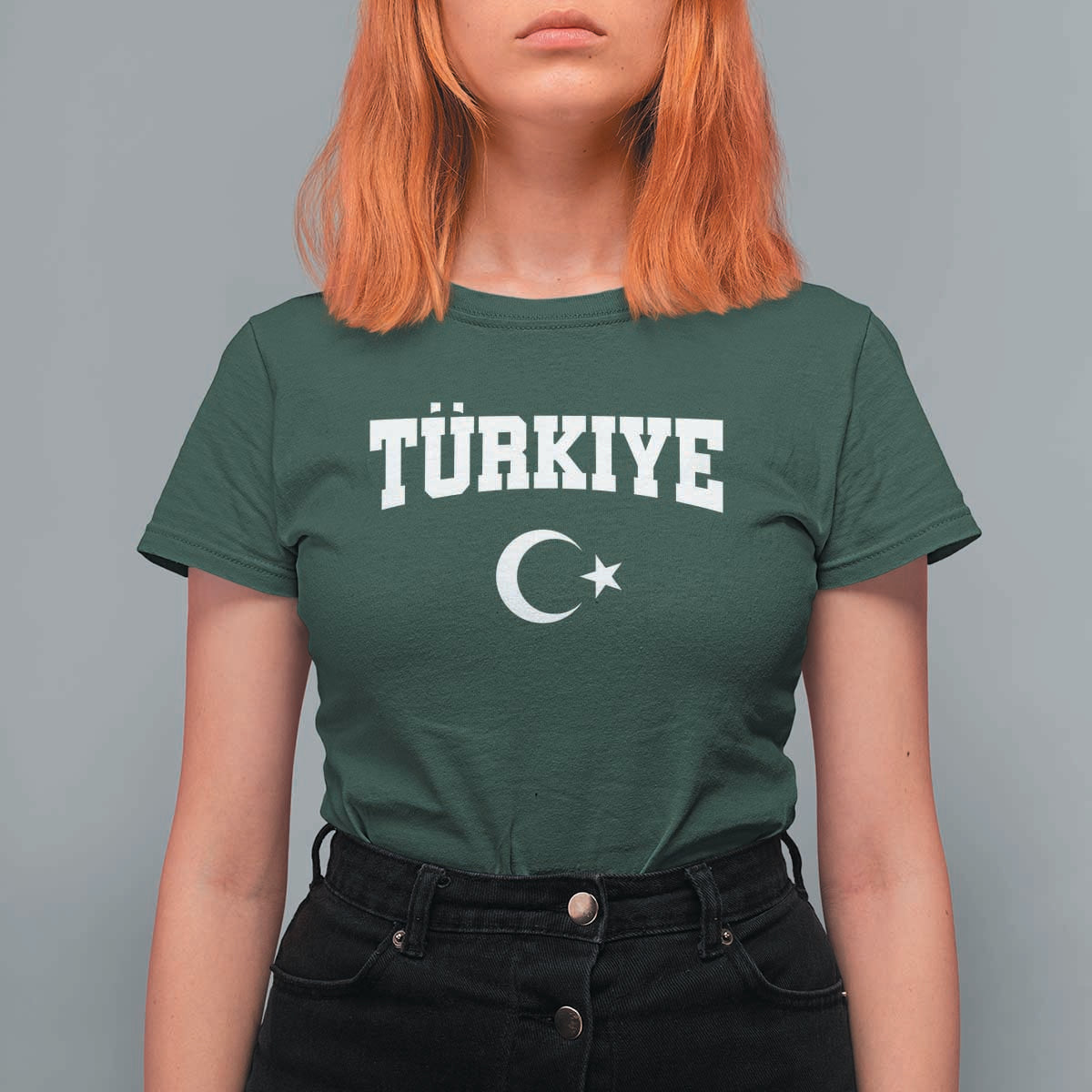 Vintage Proud Türkiye Flag Crescent and Star T Shirt For Women Patriotic Turkish Turkey Heritage Pride