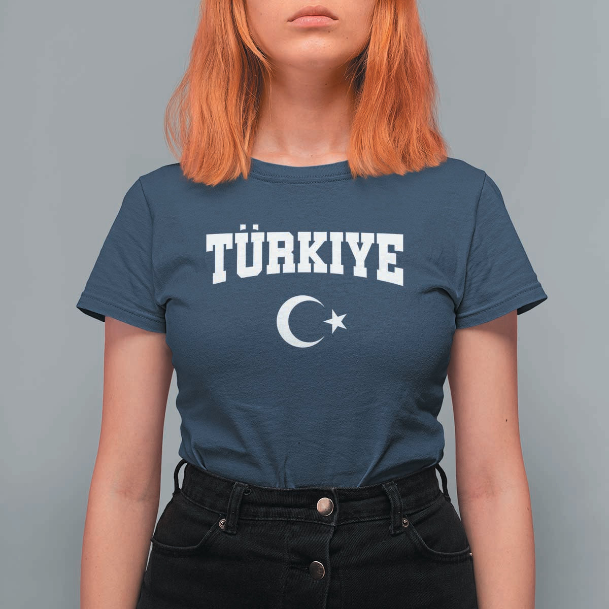 Vintage Proud Türkiye Flag Crescent and Star T Shirt For Women Patriotic Turkish Turkey Heritage Pride