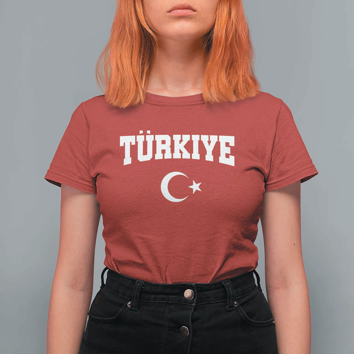 Vintage Proud Türkiye Flag Crescent and Star T Shirt For Women Patriotic Turkish Turkey Heritage Pride