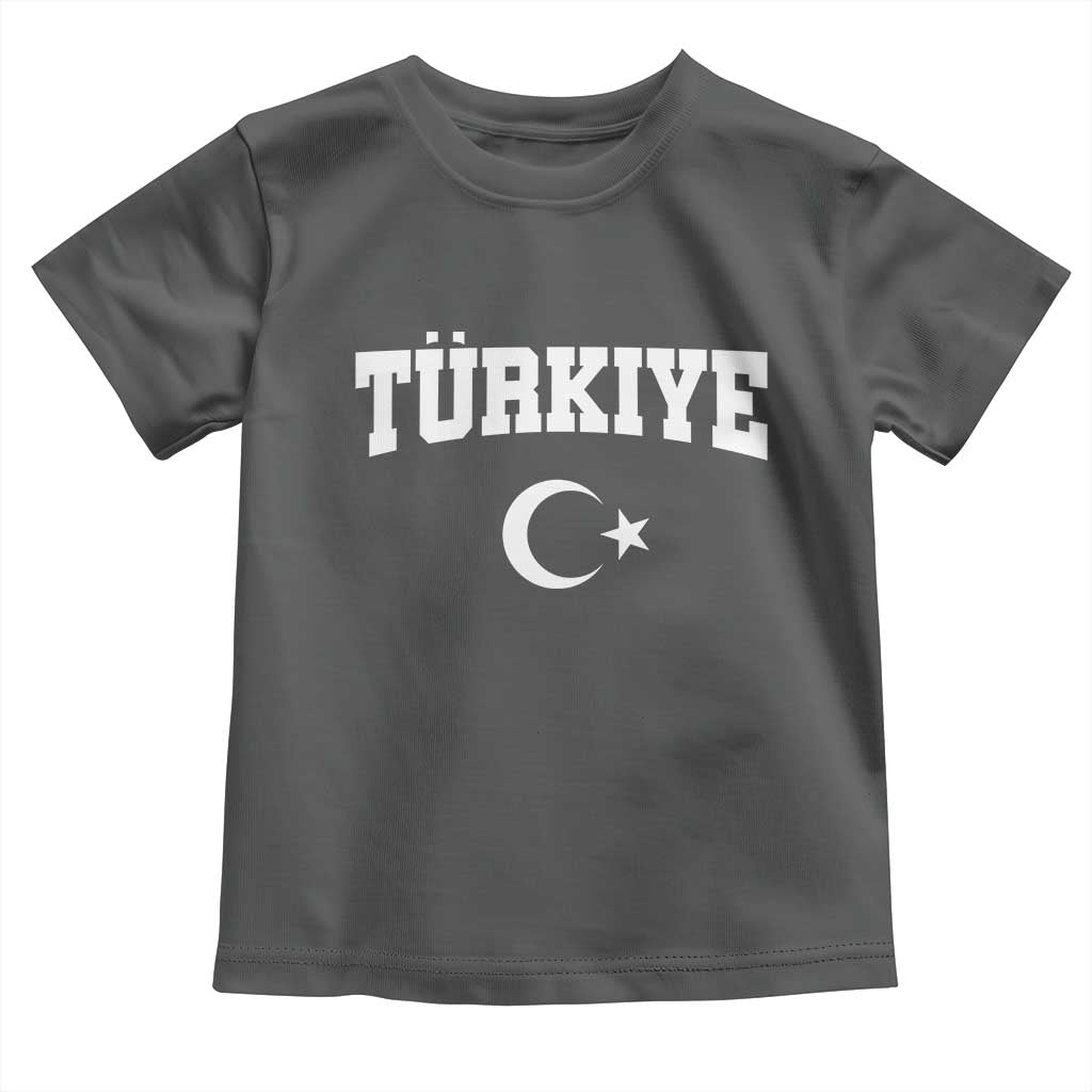 Vintage Proud Türkiye Flag Crescent and Star Toddler T Shirt Patriotic Turkish Turkey Heritage Pride