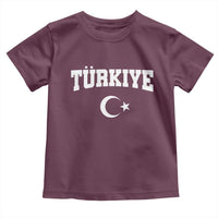 Vintage Proud Türkiye Flag Crescent and Star Toddler T Shirt Patriotic Turkish Turkey Heritage Pride