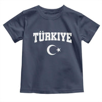 Vintage Proud Türkiye Flag Crescent and Star Toddler T Shirt Patriotic Turkish Turkey Heritage Pride