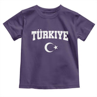 Vintage Proud Türkiye Flag Crescent and Star Toddler T Shirt Patriotic Turkish Turkey Heritage Pride