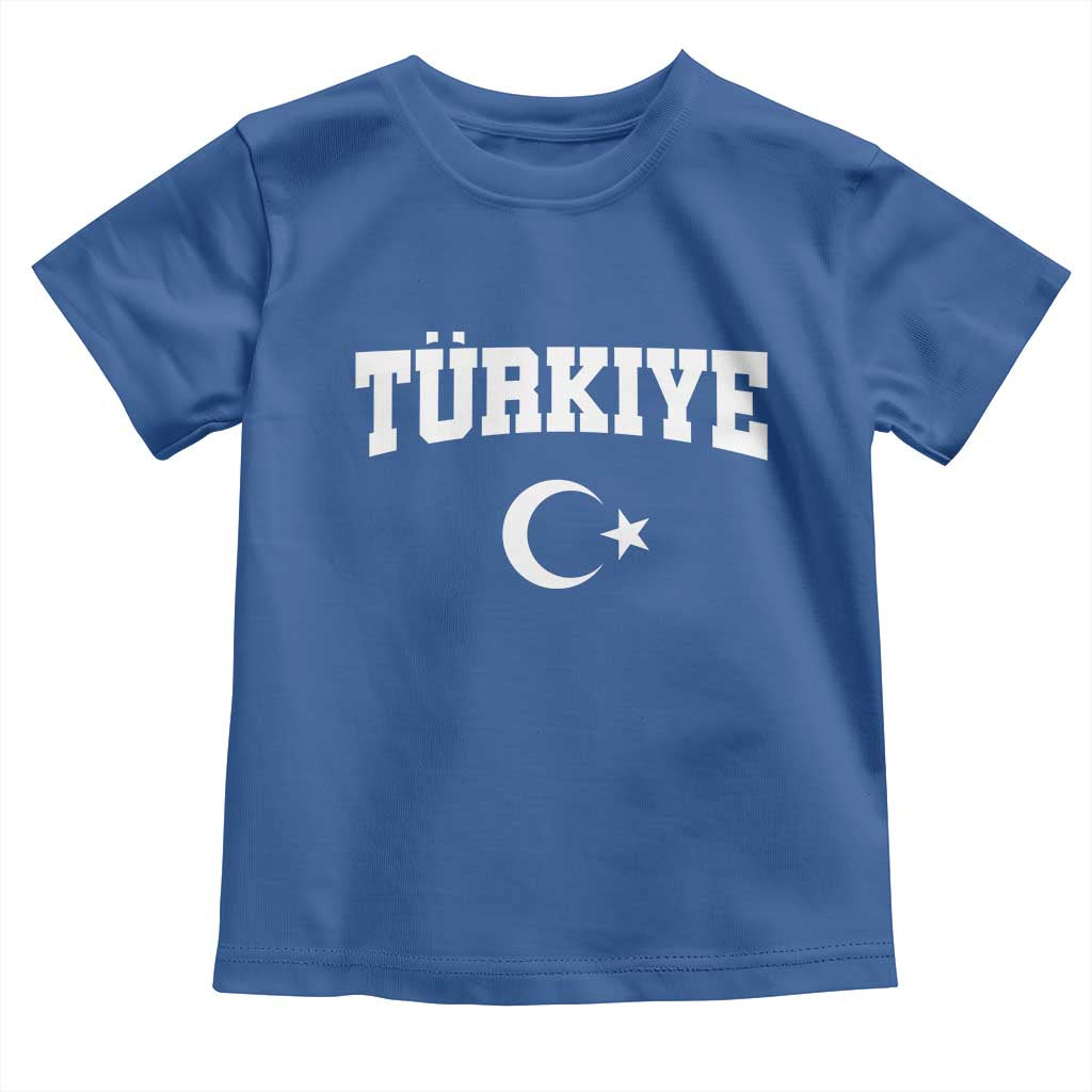 Vintage Proud Türkiye Flag Crescent and Star Toddler T Shirt Patriotic Turkish Turkey Heritage Pride