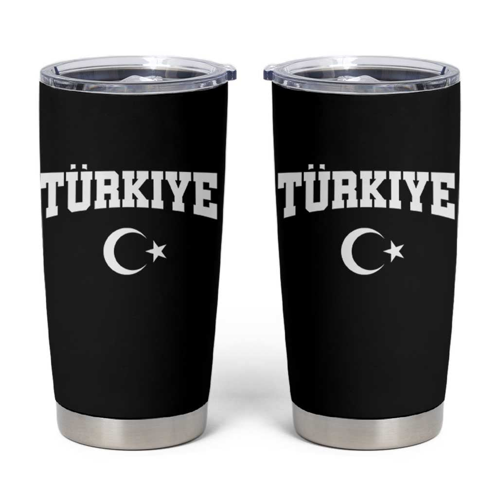 Vintage Proud Türkiye Flag Crescent and Star Tumbler Cup Patriotic Turkish Turkey Heritage Pride