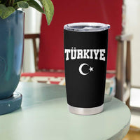 Vintage Proud Türkiye Flag Crescent and Star Tumbler Cup Patriotic Turkish Turkey Heritage Pride