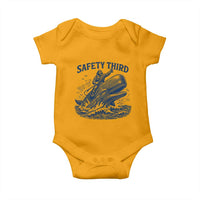 Funny Safety Third Captain Riding Sperm Whale Baby Onesie Vintage Nautical Ocean Fishing Humor