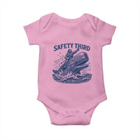 Funny Safety Third Captain Riding Sperm Whale Baby Onesie Vintage Nautical Ocean Fishing Humor