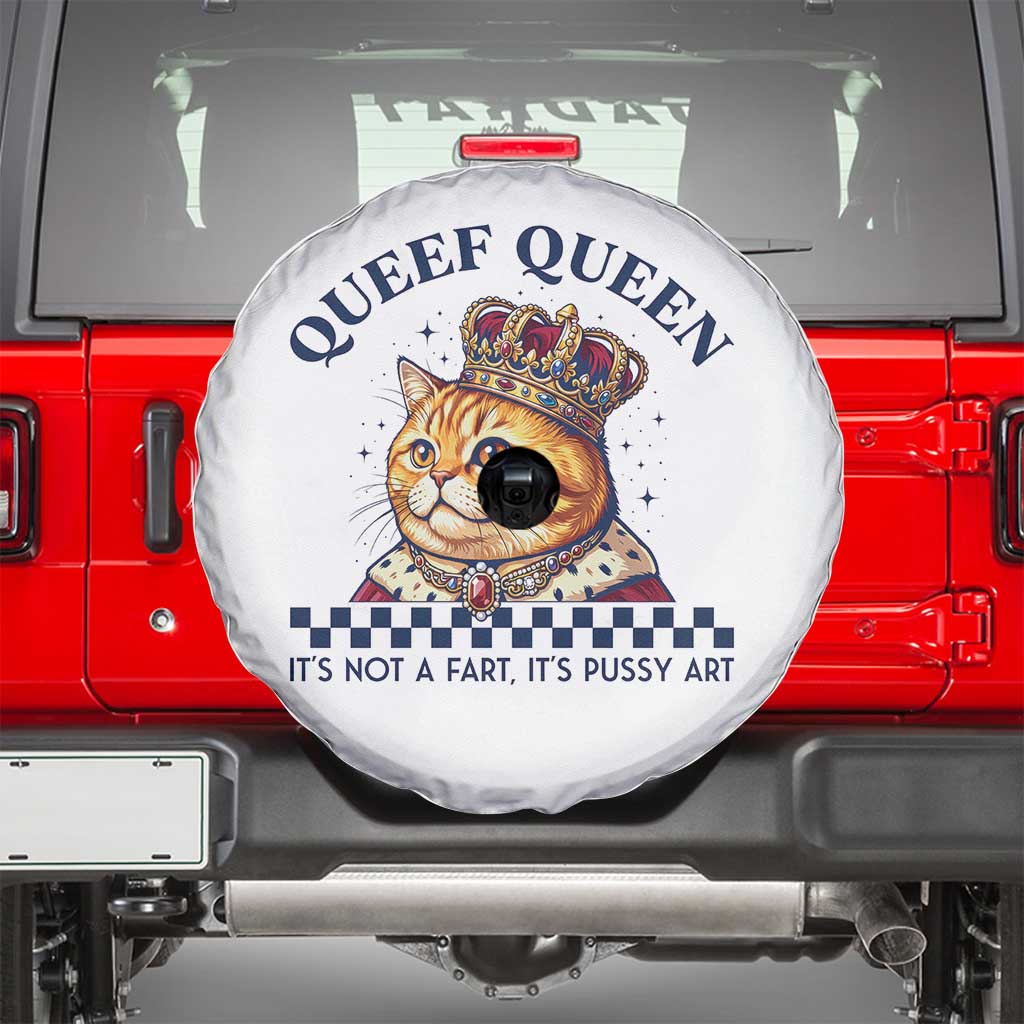 Queef Queen Its Not A Fart Royal Cat Spare Tire Cover Funny Adult Humor Gag Graphic