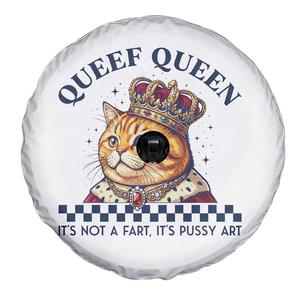 Queef Queen Its Not A Fart Royal Cat Spare Tire Cover Funny Adult Humor Gag Graphic