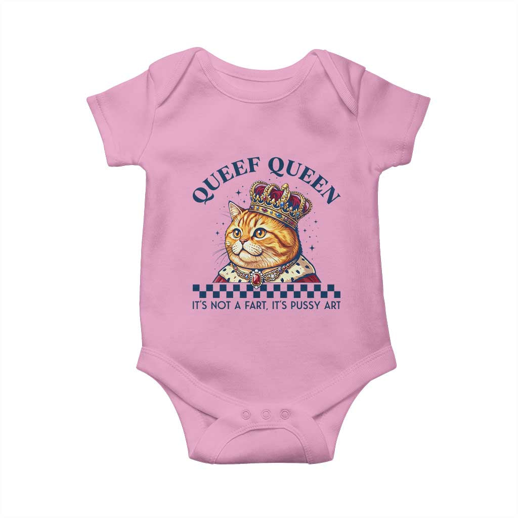 Queef Queen Its Not A Fart Royal Cat Baby Onesie Funny Adult Humor Gag Graphic