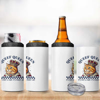 Queef Queen Its Not A Fart Royal Cat 4 in 1 Can Cooler Tumbler Funny Adult Humor Gag Graphic