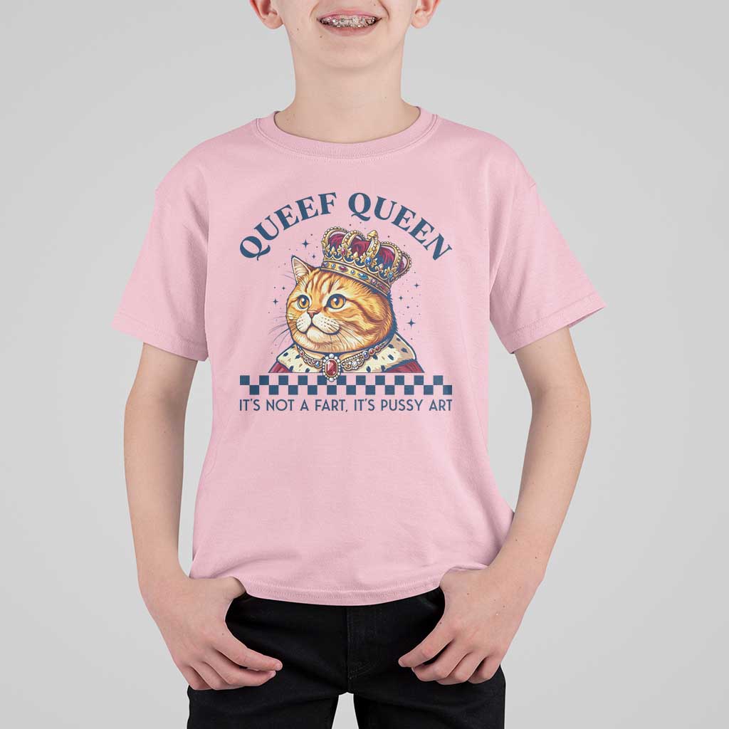 Queef Queen Its Not A Fart Royal Cat T Shirt For Kid Funny Adult Humor Gag Graphic
