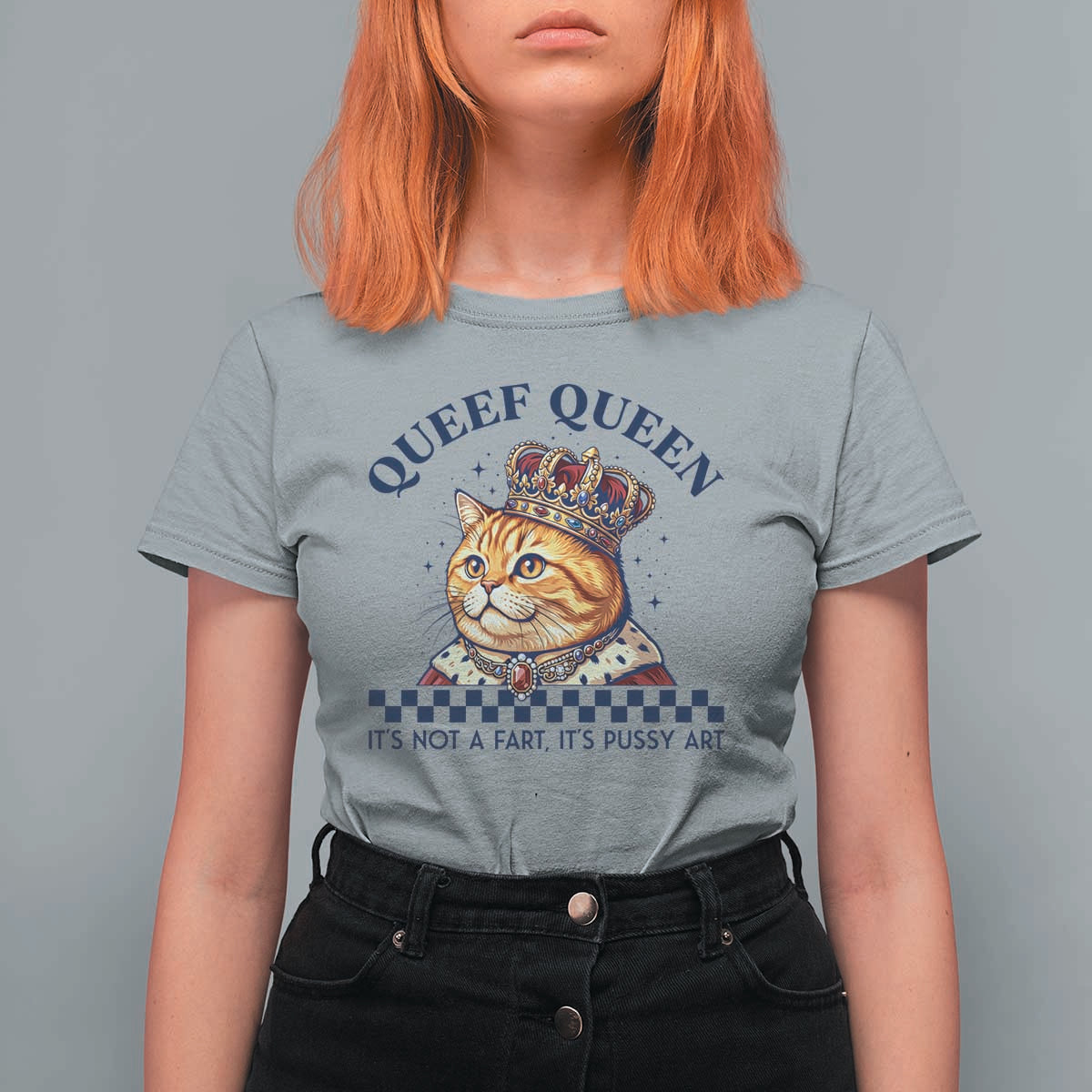 Queef Queen Its Not A Fart Royal Cat T Shirt For Women Funny Adult Humor Gag Graphic