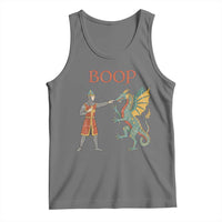 Funny Boop Medieval Knight Poking Dragon Graphic Tank Top Vintage Renaissance Faire Fantasy Meme