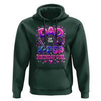 Dad Of The KPop Birthday Girl Glossy Balloon Music Lover Hoodie Cute Family Matching Party Graphic