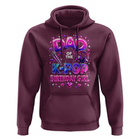 Dad Of The KPop Birthday Girl Glossy Balloon Music Lover Hoodie Cute Family Matching Party Graphic