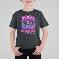 Dad Of The KPop Birthday Girl Glossy Balloon Music Lover T Shirt For Kid Cute Family Matching Party Graphic