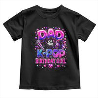 Dad Of The KPop Birthday Girl Glossy Balloon Music Lover Toddler T Shirt Cute Family Matching Party Graphic