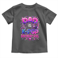 Dad Of The KPop Birthday Girl Glossy Balloon Music Lover Toddler T Shirt Cute Family Matching Party Graphic