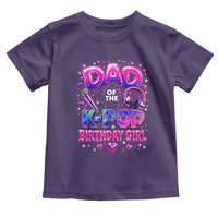 Dad Of The KPop Birthday Girl Glossy Balloon Music Lover Toddler T Shirt Cute Family Matching Party Graphic