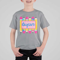 Cute Daycare Teacher Yellow Pencils Graphic T Shirt For Kid Retro Back to School Childcare Gift