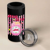 Cute Christian Faith Preppy Graphic 4 in 1 Can Cooler Tumbler Jesus Is My Jam Strawberry Fruit Jar
