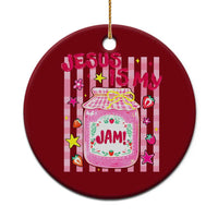 Cute Christian Faith Preppy Graphic Ceramic Ornament Jesus Is My Jam Strawberry Fruit Jar