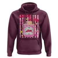 Cute Christian Faith Preppy Graphic Hoodie Jesus Is My Jam Strawberry Fruit Jar